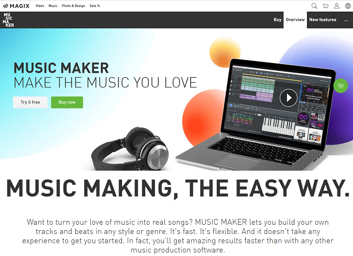 Magix Music Maker beat creator software