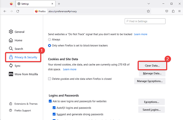 Click Clear Now to hard refresh in Firefox browser