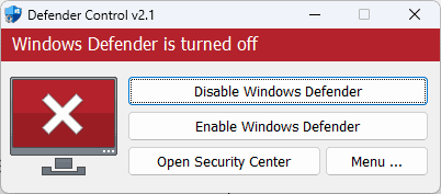 Windows Defender Disabled Permanently