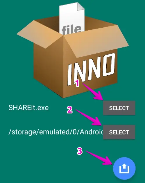 Open exe file with Inno Setup Extractor app