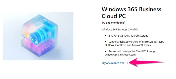 Try Windows 365 Cloud PC free trial