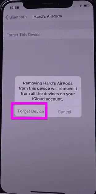 Press Forget Device to transfer ownership of AirPods