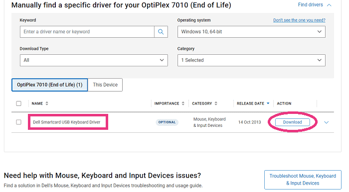 Download updated keyboard drivers